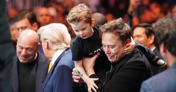 Трамп, мускус и маленький X смотрели матч MMA в субботу вечером