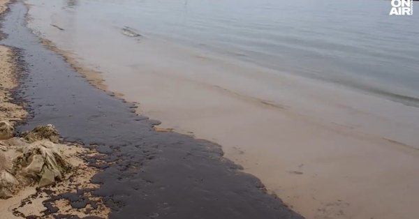Помори, Каваци ... Сторвистое море бросает нефтяные шарики на южном Черном море побережье