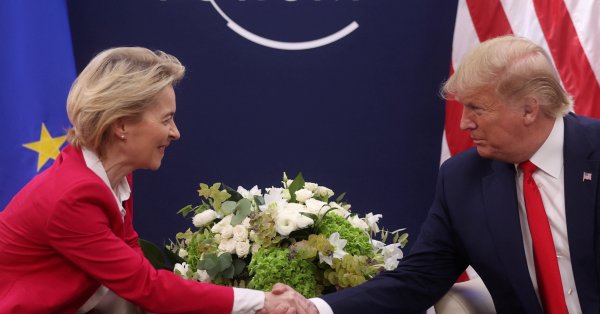 Чтобы предотвратить торговую войну между ЕС и Соединенными Штатами: фон дер Лейн и Трамп встретятся сегодня
