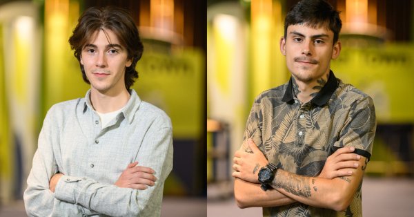 Два мальчика за свободу в работе и сноуборд