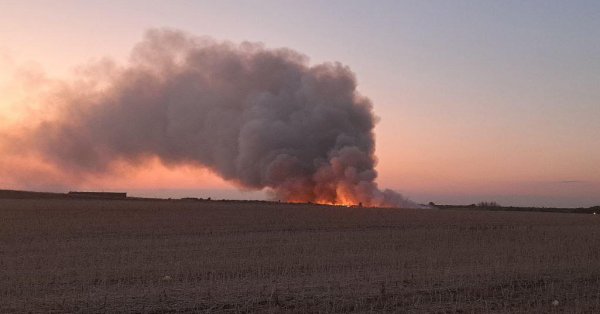 Пожар ворвался в бытовые отходы от Силистры