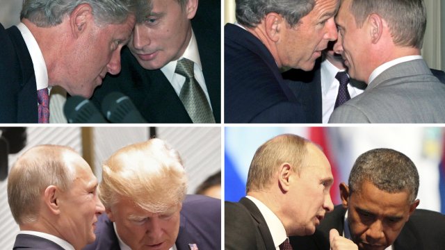 25 лет встреч Владимира Путина с президентом США