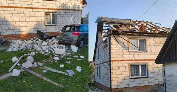 Российский беспилотник снести крышу жилого здания в Польше