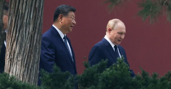 X Jinping Putin и Kim Jonl Un впервые в Пекине
