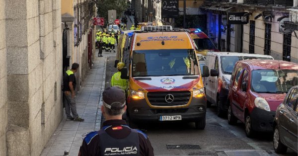 В Мадриде обрушилось здание, минимум двое пострадали