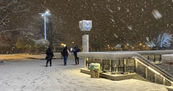 В раме: в Софии это снег