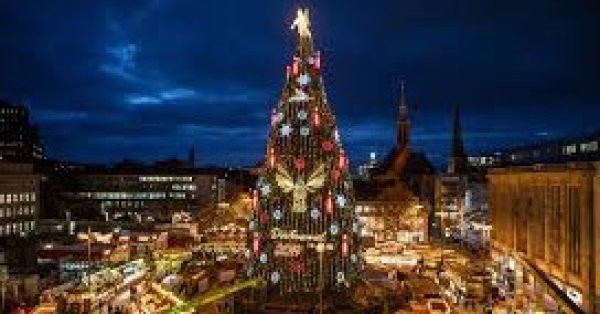 Где находится самая высокая рождественская елка в мире?