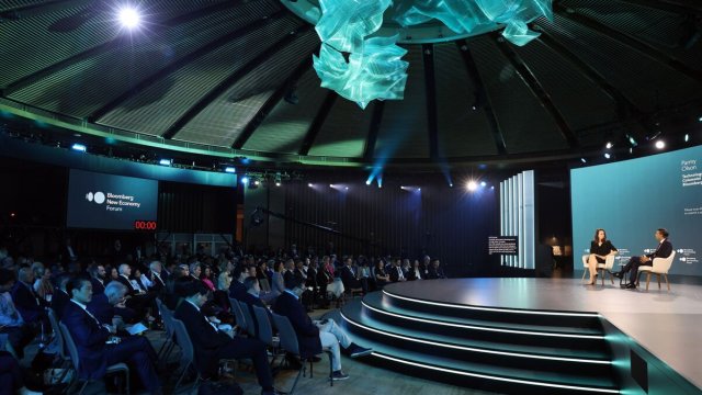 Виктория Миткова, генеральный директор Investor Media Group, гостья Bloomberg New Economic Forum 2025