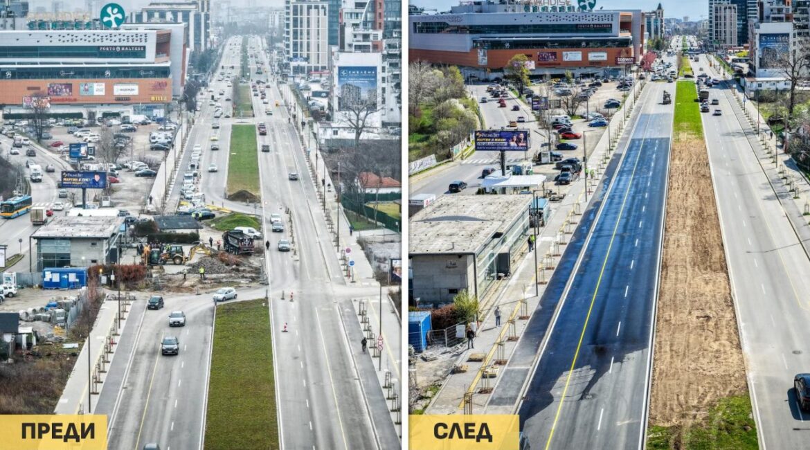 Бульвар Тодора Каблешкова в Софии полностью открыт для движения транспорта